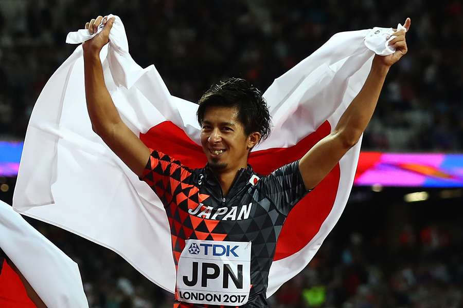 陸上 日本代表 藤光謙司 選手支給 実使用 トレーニングジャージ 上下セット サンライズレッド 別注タグ /リオオリンピック/世界陸上 世界陸上銅メダリスト・世界リレー2019日本代表 藤光 謙司『公式ウェア