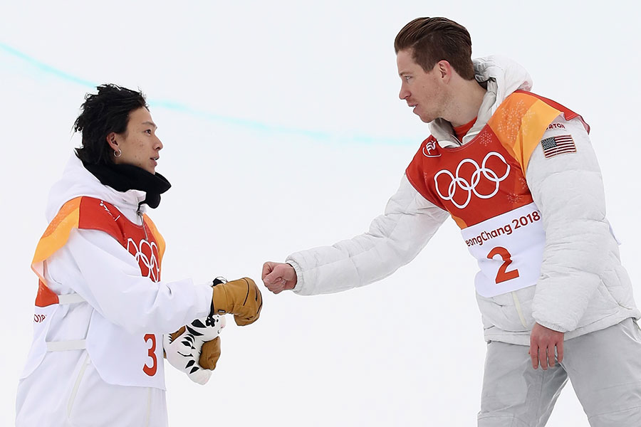 大技をぶつけ合った平野歩夢とショーン・ホワイト【写真：Getty Images】