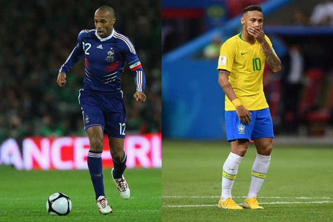 ネイマール、伝説アンリ氏との