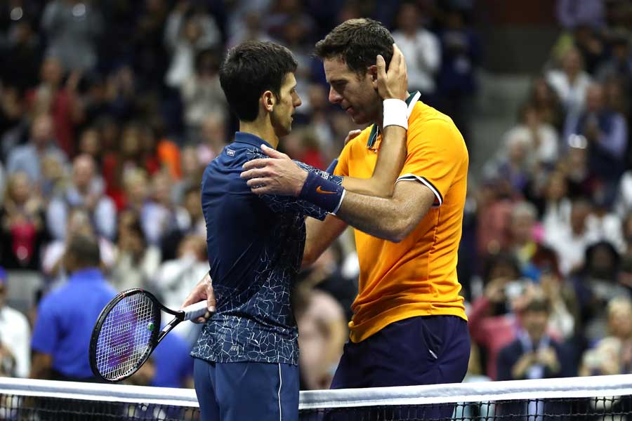 ジョコビッチ（左）がデル・ポトロを下し全米オープンを制覇した【写真：Getty Images】