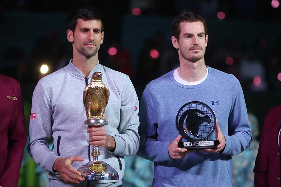 ジョコビッチ（左）が引退を表明したマレーにメッセージを送った【写真：Getty Images】