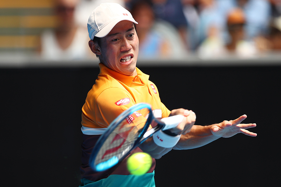 全豪オープン2回戦進出を決めた錦織圭【写真：Getty Images】