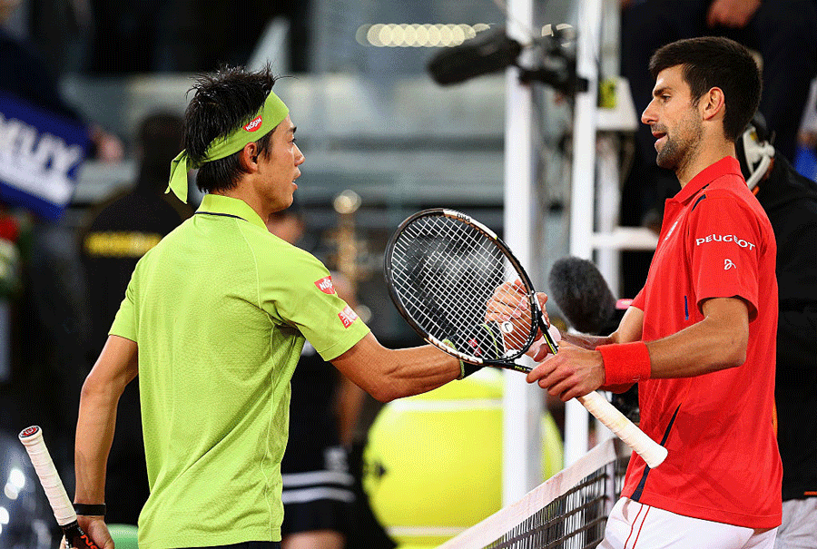 錦織圭、ノバク・ジョコビッチ【写真：Getty Images】