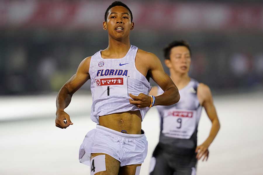100mで優勝したサニブラウン【写真：Getty Images】