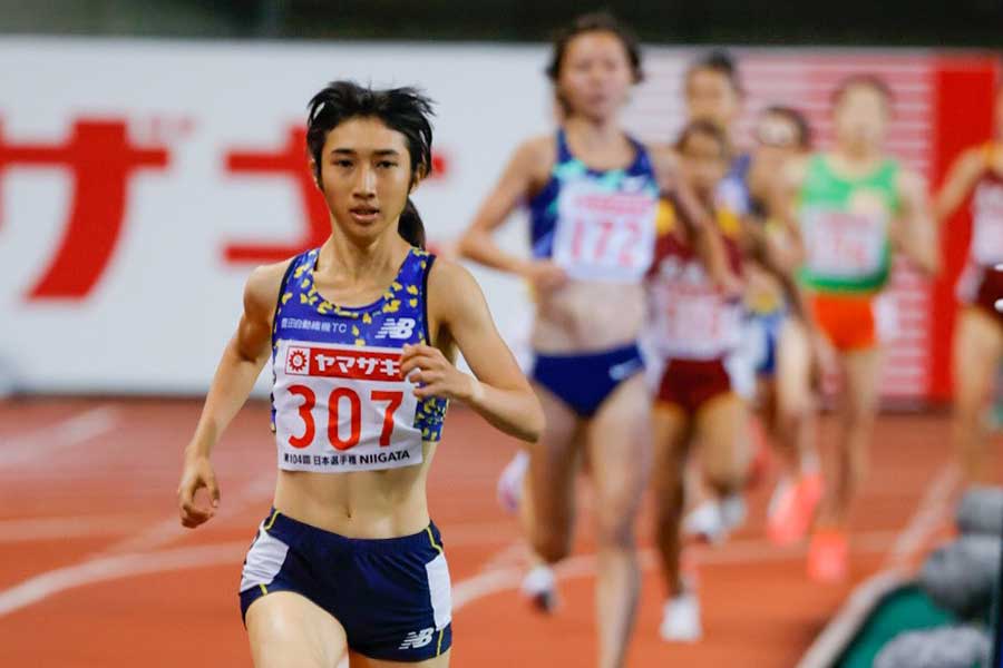 女子1500メートル決勝で優勝した田中希実【写真：奥井隆史】