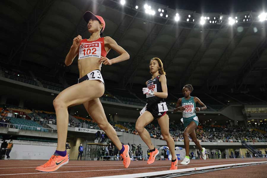 日本選手権女子1万メートルで優勝した廣中璃梨佳【写真：奥井隆史】