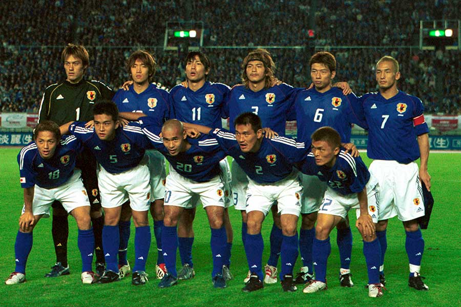 2001年の出来事がきっかけで茶髪になった中村（後列左から2人目）、松田さん（同4人目）とは日本代表でもともに戦った【写真：Getty Images】