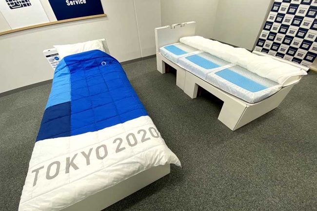 選手村の「眠り」を支える日本企業の技術 独自のマットレスに 