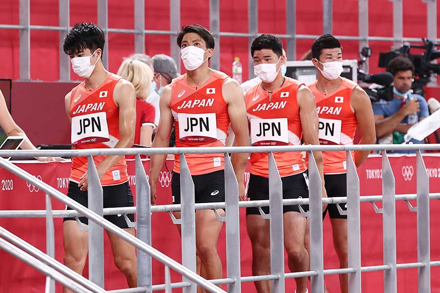 陸上男子400メートルリレー日本代表【写真：Getty Images】