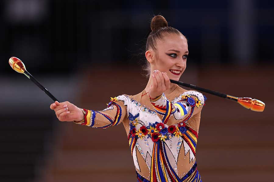 新体操のウクライナ代表フリスティナ・ポフラニチナ【写真：Getty Images】