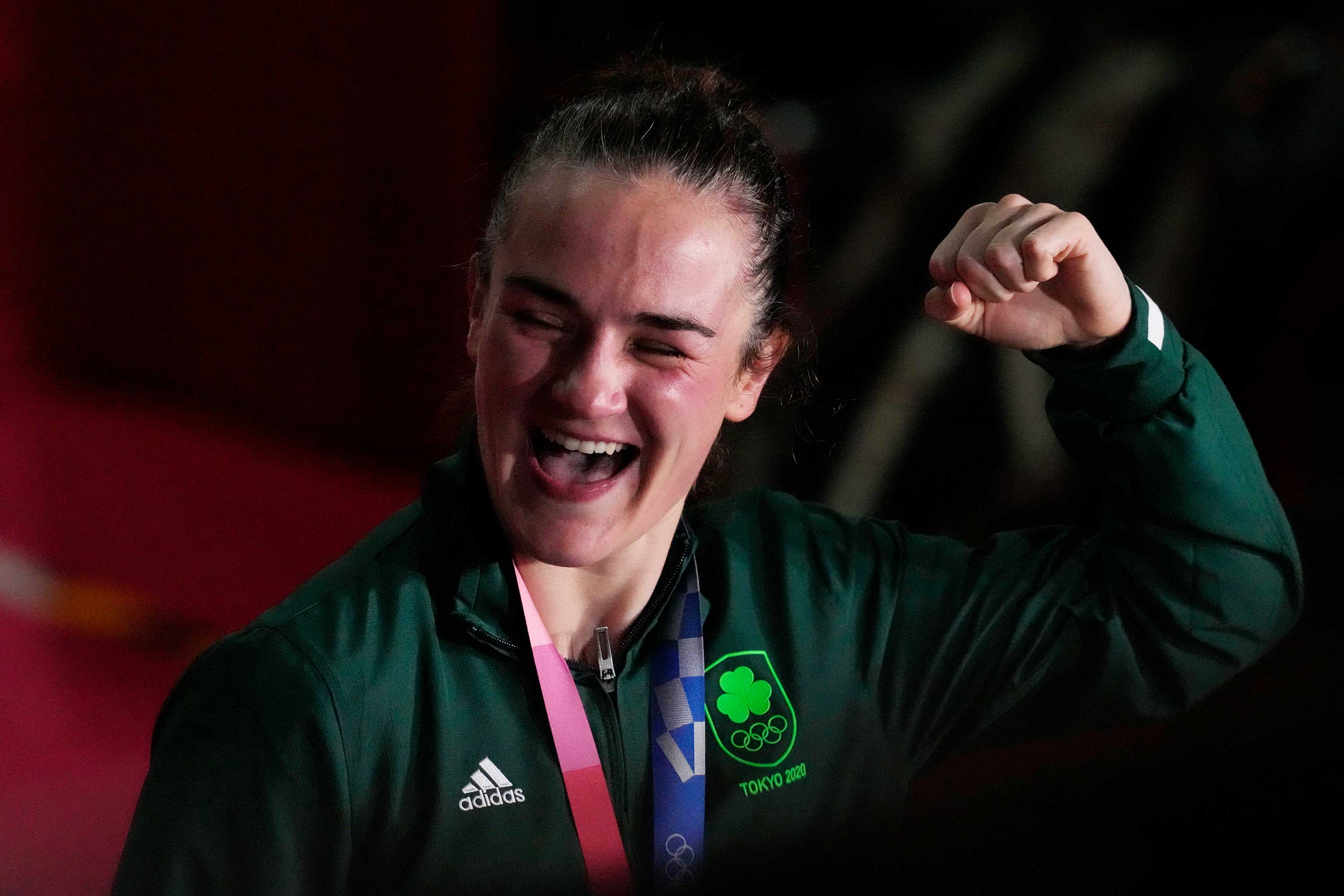 ボクシング女子ライト級で金メダルを獲得したケリー・ハリントン【写真：AP】