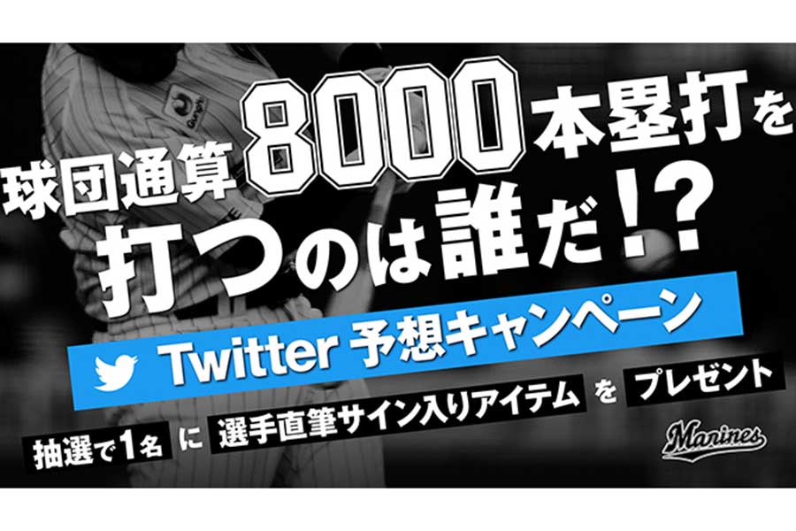 ロッテが「球団通算8000本塁打を打つのは誰だ!?」キャンペーン開始【写真：球団提供】