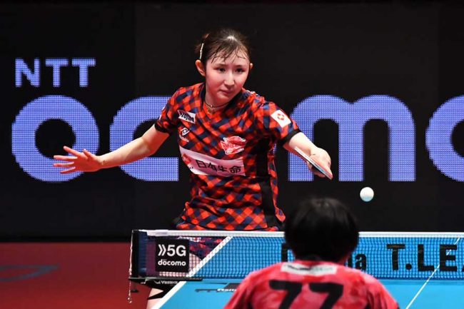 早田ひな、インハイ3冠17歳に3-1貫録勝利 日本生命のTリーグ4連覇へ