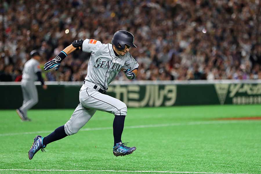 引退試合でのイチロー氏【写真：Getty Images】