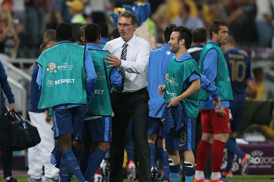 2012年に行われた欧州選手権（EURO2012）でフランス代表を率いたローラン・ブラン監督【写真：Getty Images】