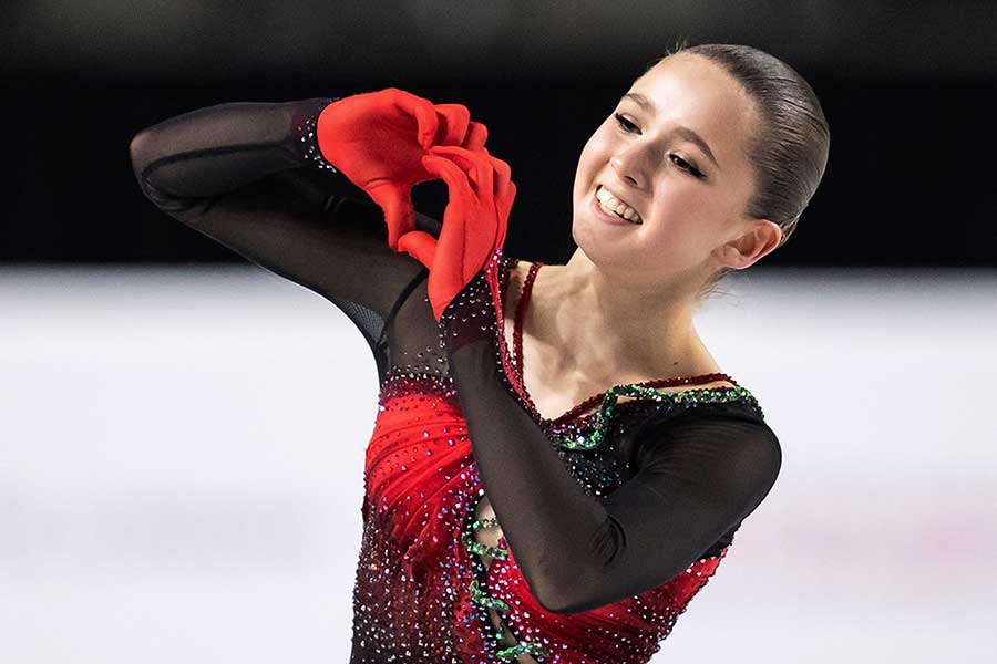 ロシアの識者から北京五輪での金メダルを予想されたカミラ・ワリエワ【写真：AP】