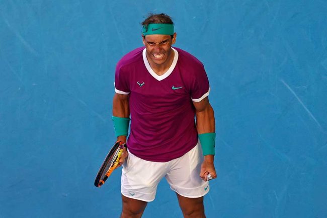 全豪会見で頬杖をつくナダル 1億2000万円の