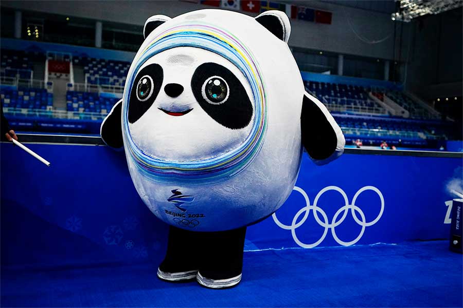 北京五輪マスコットのビンドゥンドゥン【写真：AP】