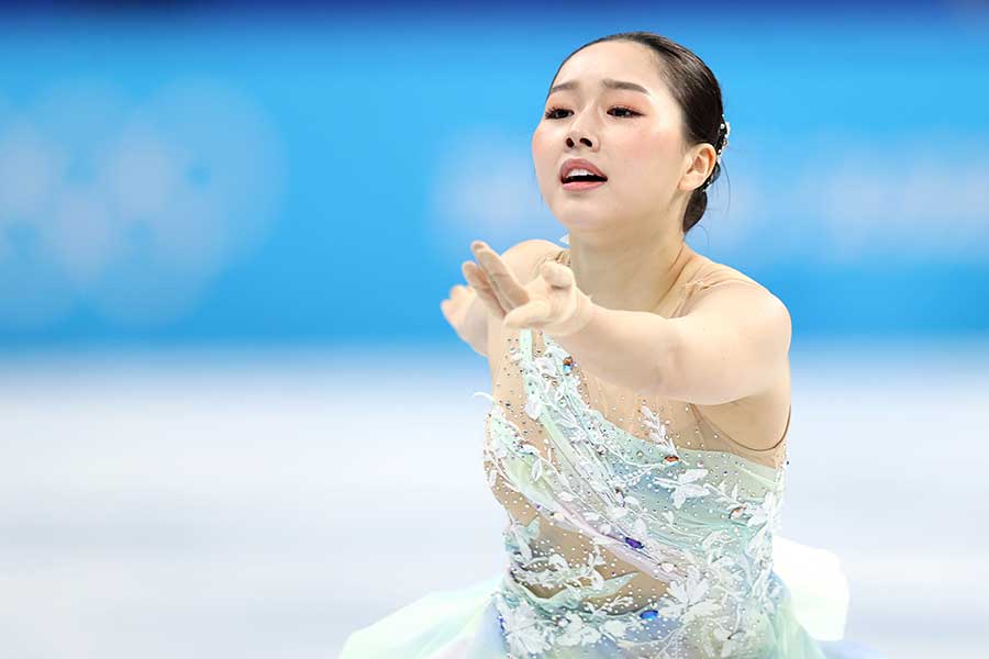フィギュアスケート団体戦、女子SPで2位に入った樋口新葉【写真：Getty Images】