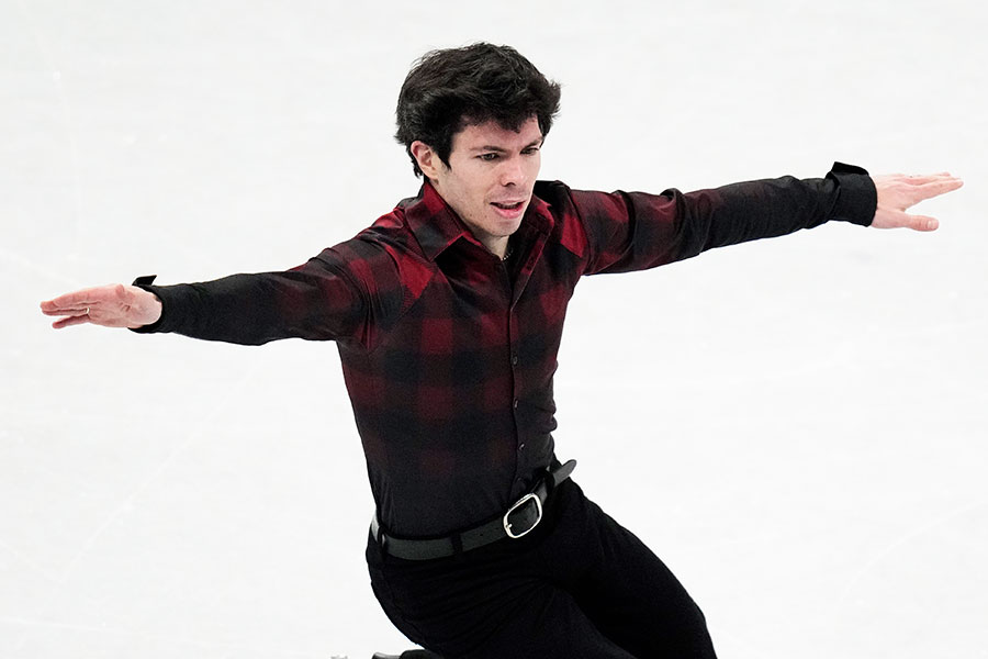 北京五輪・フィギュアスケート男子カナダ代表のキーガン・メッシング【写真：AP】