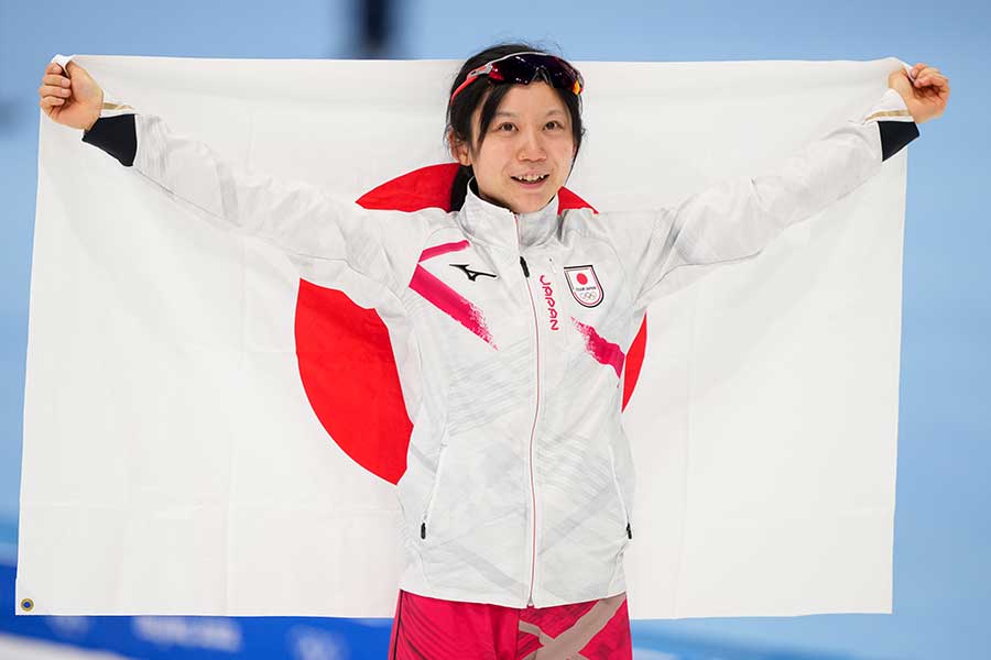 五輪レコードで金メダルを獲得した高木美帆【写真：Getty Images】