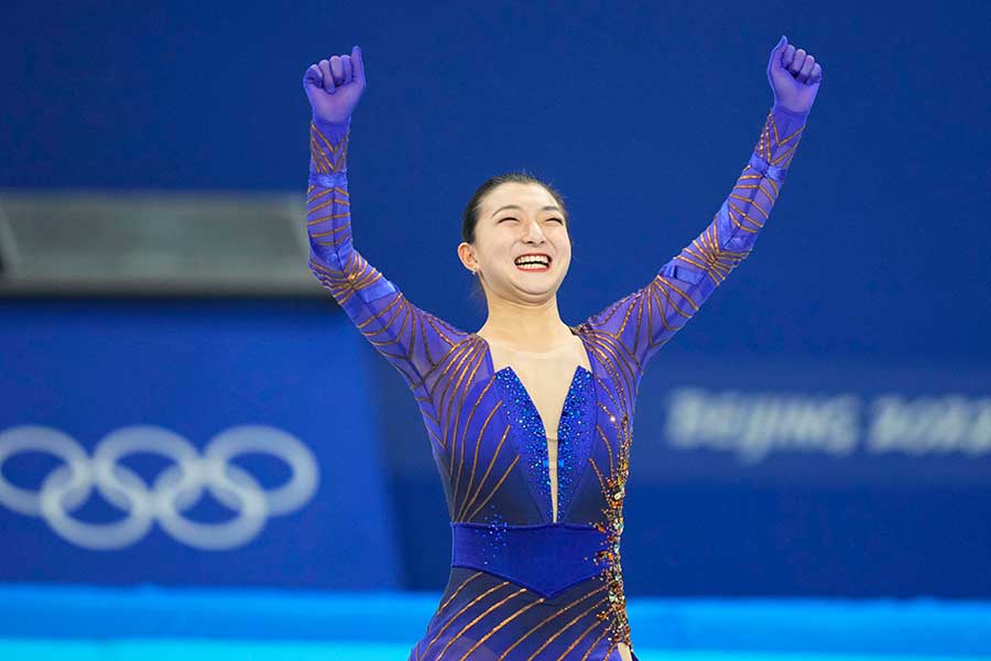 フィギュア女子フリーで銅メダルを獲得した坂本花織、鈴木明子さんが語るメダルの価値とは【写真：Getty Images】