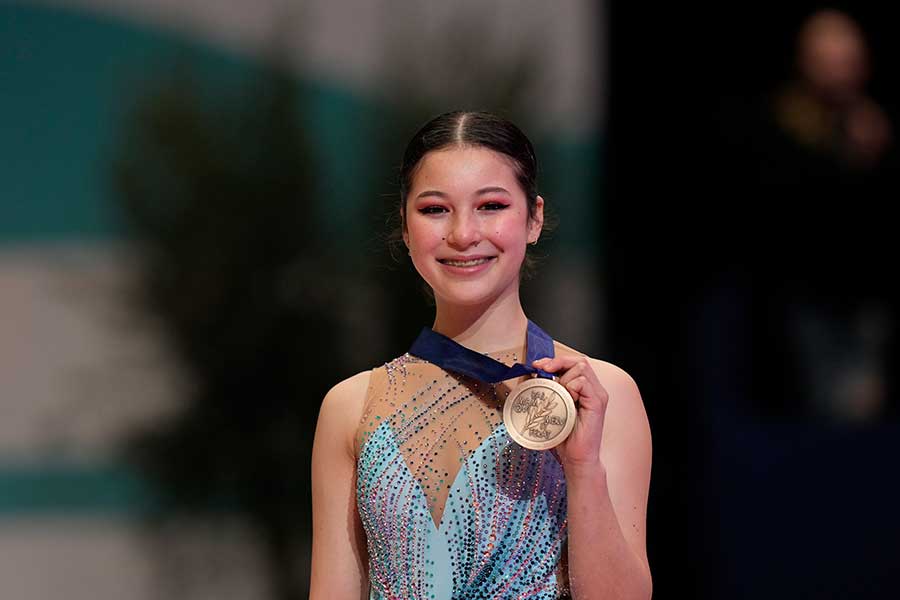 世界選手権で銅メダルを獲得したアリサ・リウ【写真：AP】