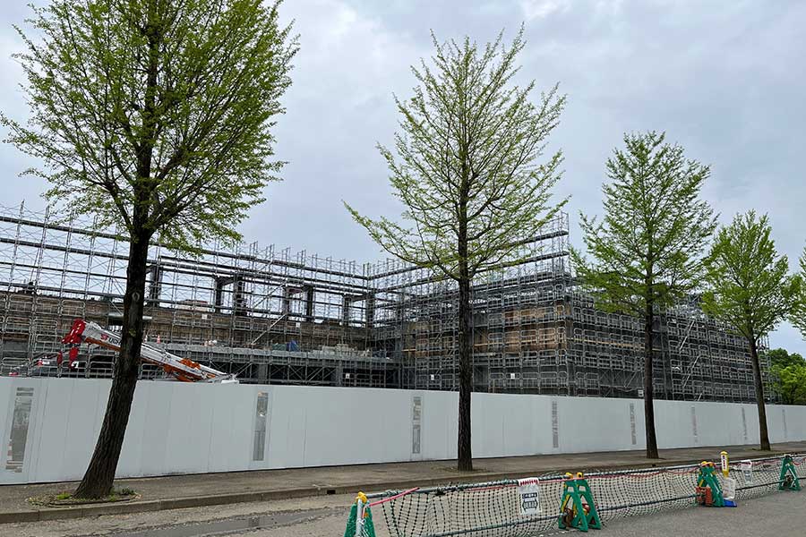 2023年春の開業に向けて建設が進む「OTA ARENA」【写真：大島和人】