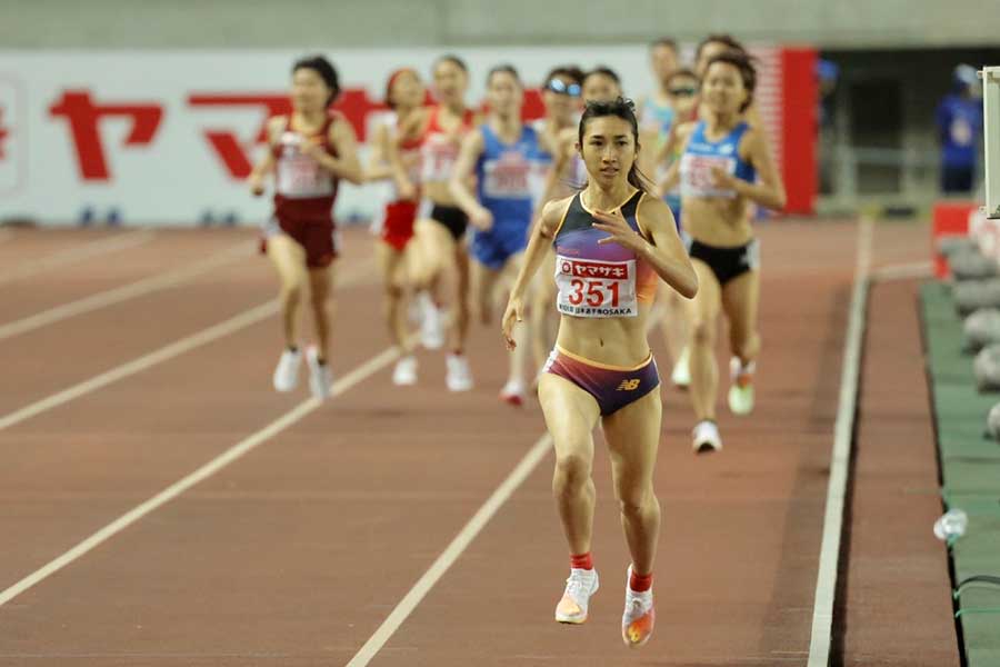 日本選手権、女子1500メートル決勝で優勝した田中希実【写真：奥井隆史】