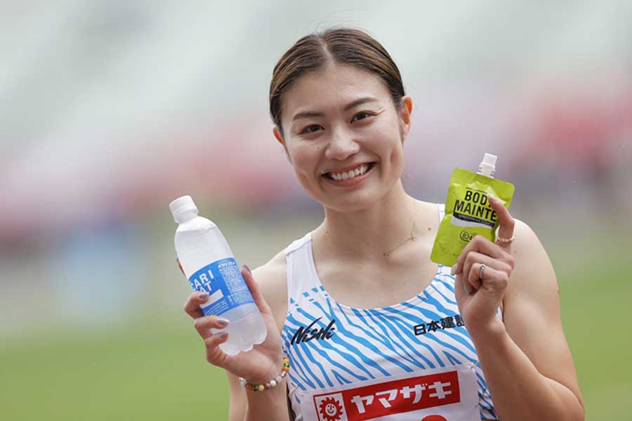 日本選手権、女子100メートル障害で優勝した福部真子【写真：奥井隆史】