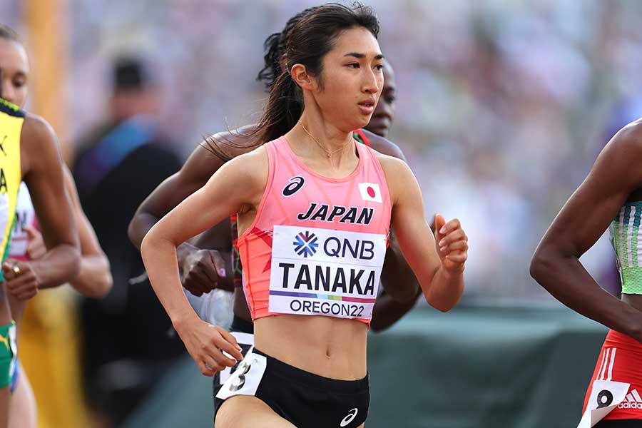 世界陸上、女子1500メートル準決勝で7着となり決勝進出を逃した田中希実【写真：Getty Images】