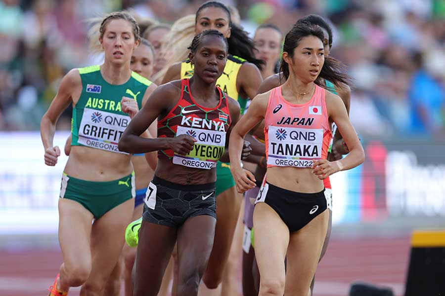 世界陸上、女子1500メートル準決勝で6着となり決勝進出を逃した田中希実【写真：Getty Images】