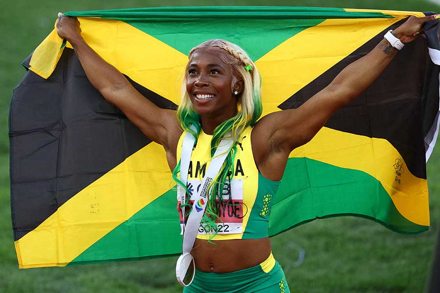 世界陸上、女子100mで優勝したシェリーアン・フレイザープライス【写真：ロイター】
