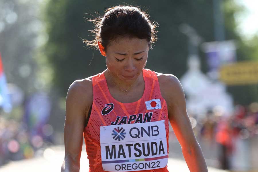 世界陸上、女子マラソンで9位でゴールした松田瑞生【写真：ロイター】