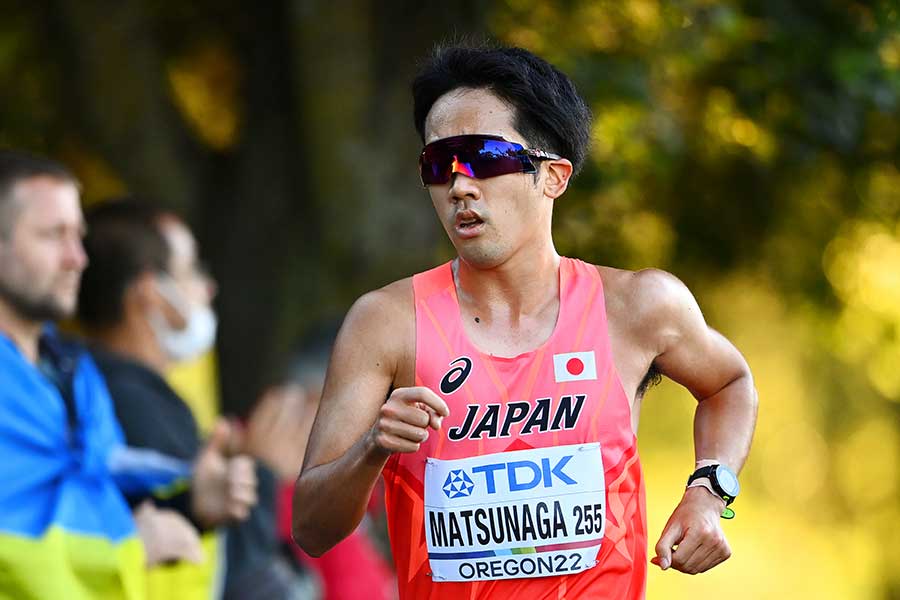 世界陸上、男子競歩35キロに出場した松永大介【写真：Getty Images】