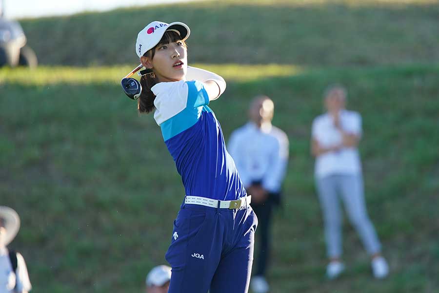 世界女子アマチュアゴルフチーム選手権初日に登場した馬場咲希【写真：JGA】