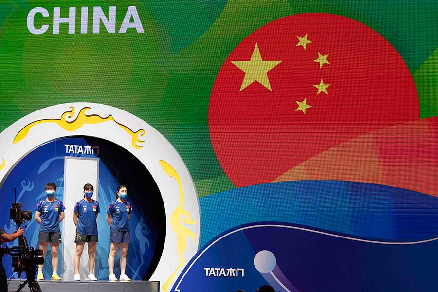 今回の世界卓球団体戦に開催国として参加している中国【写真：Getty Images】