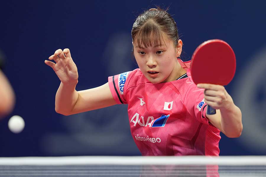 世界卓球、3試合すべてストレート勝ちを収めている長崎美柚【写真：Getty Images】