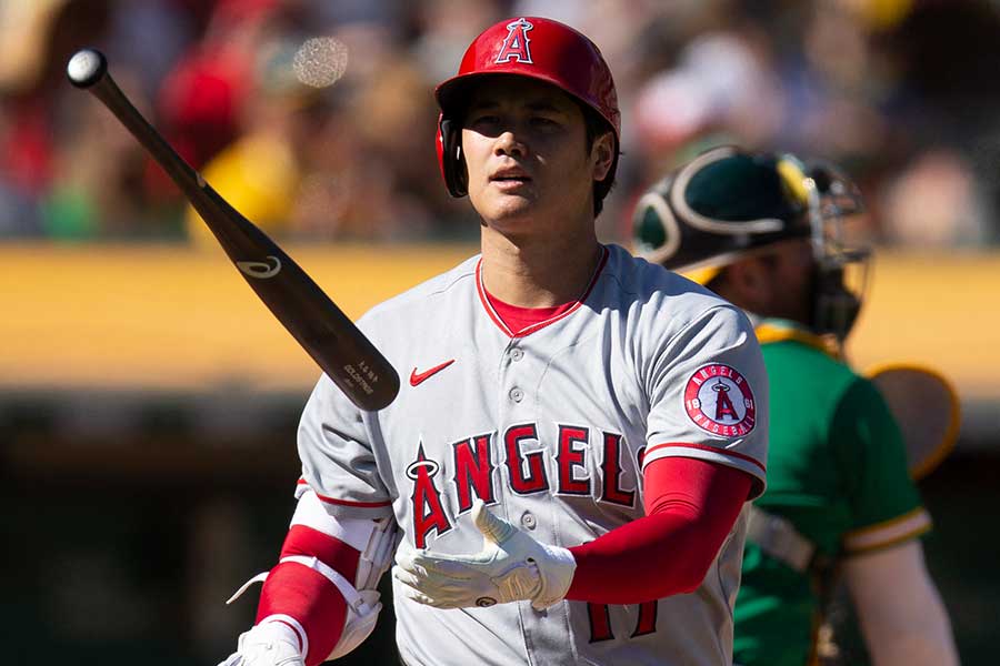 アスレチックス戦に先発したエンゼルスの大谷翔平【写真：ロイター】