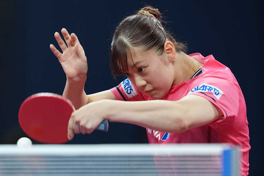 世界卓球、スロバキアに勝利した日本の長崎美柚【写真：Getty Images】