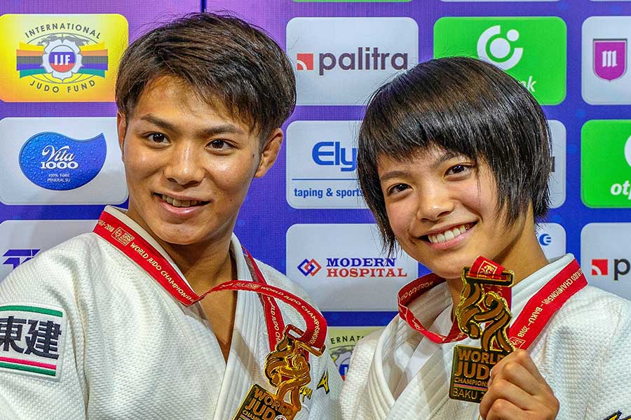 阿部一二三と阿部詩（撮影は2018年）【写真：Getty Images】