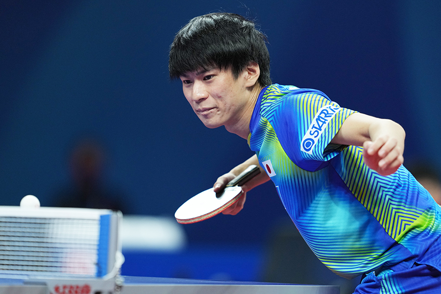 世界卓球、中国戦に出場した戸上隼輔【写真：Getty Images】