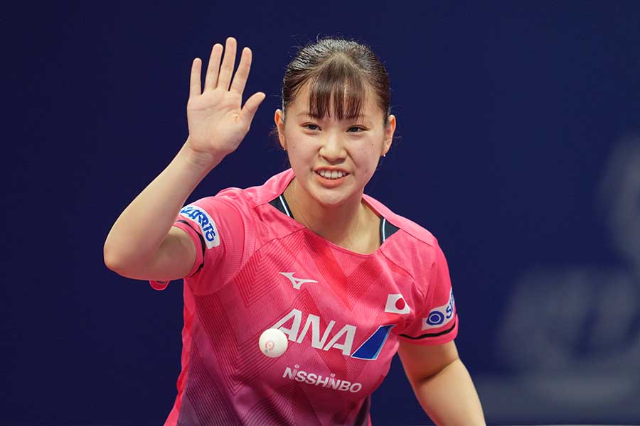 世界卓球、日本女子の長崎美柚【写真：Getty Images】