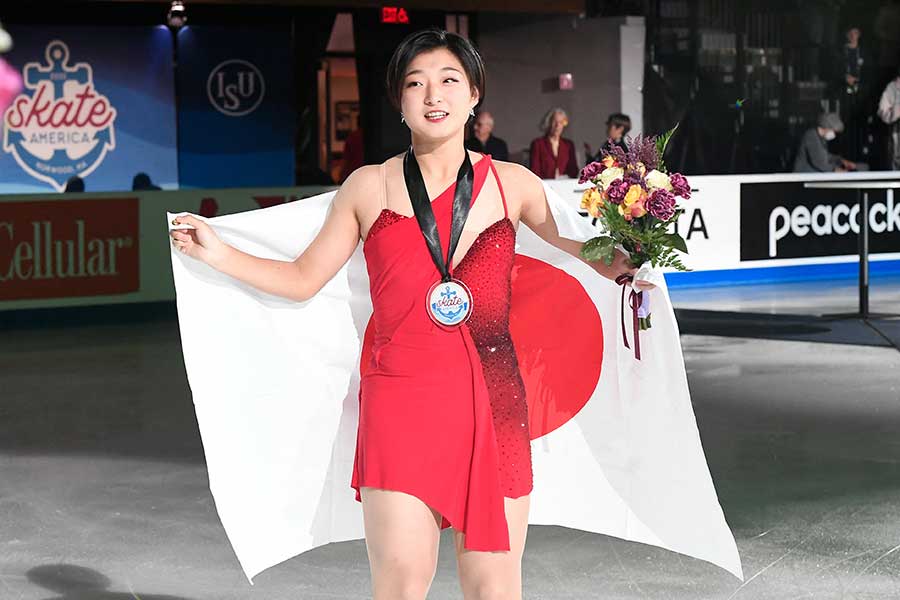 スケートアメリカ・女子シングルで優勝した坂本花織【写真：ロイター】