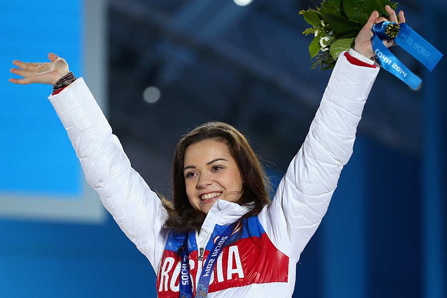 ソチ五輪で金メダルを獲得した当時のアデリナ・ソトニコワ【写真：Getty Images】