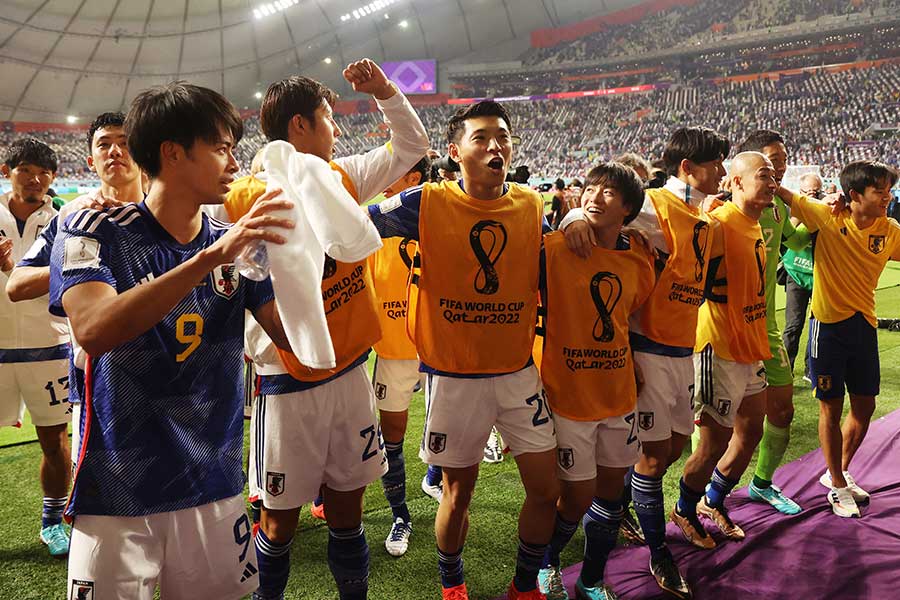 ドイツを撃破したサッカー日本代表【写真：ロイター】