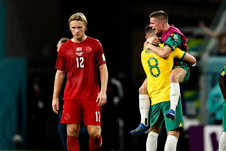 オーストラリアに敗れたデンマークはグループリーグで敗退【写真：ロイター】