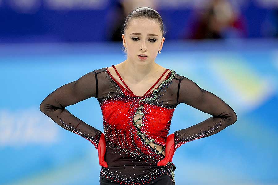 北京五輪でのカミラ・ワリエワ【写真：Getty Images】