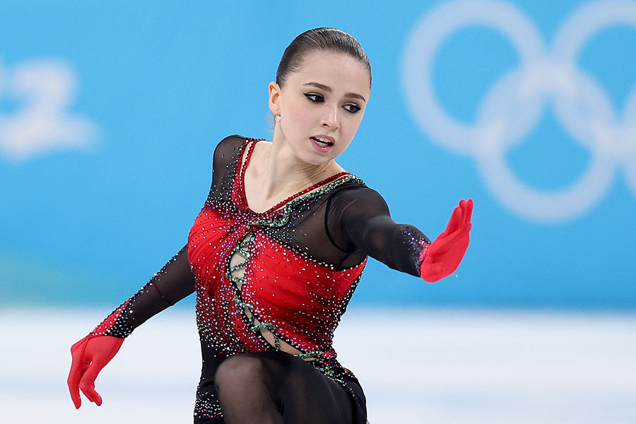 北京五輪でのカミラ・ワリエワ【写真：Getty Images】