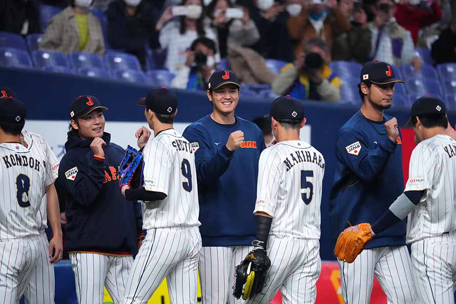 MLB公式サイトでWBCの優勝最有力候補に挙がっている日本代表【写真：Getty Images】